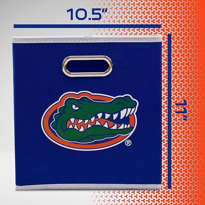 Franklin Sports NCAA College Team Fabric Storage Cubes Made to Fit Storage Bin Organizers