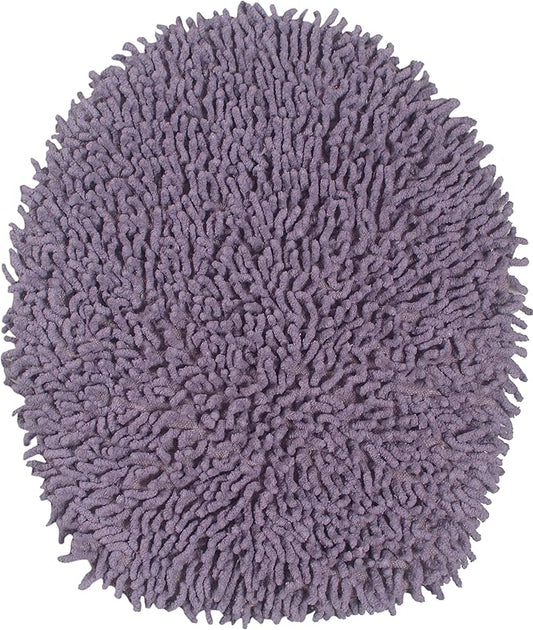 Home Weavers Fantasia Collection 100% Cotton Toilet Lid Cover, 18"x18" Purple – Soft, Absorbent, Washable Bathroom Lid Cover, Non-Slip, Fits Standard & Elongated Toilet Lids