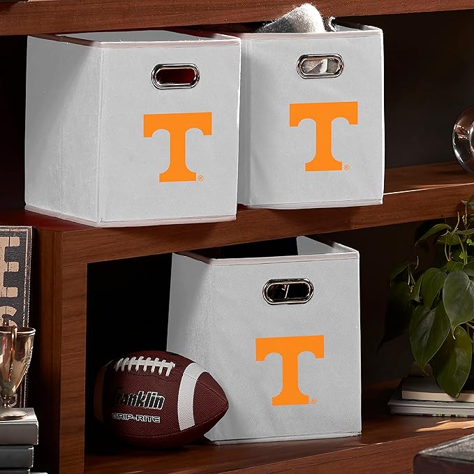 Franklin Sports NCAA College Team Fabric Storage Cubes Made to Fit Storage Bin Organizers
