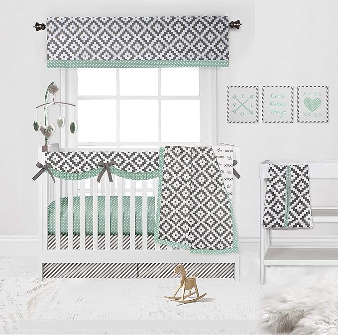 Bacati Love Grey Kids Storage (Hamper 14 x 14 x 19 inches)