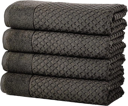 Great Bay Home Bath Towels - 100% Cotton 4 Pack 54x27 Bath Towel Set - Absorbent, Durable, Quick-Dry Towels for Bathroom (Midnight)