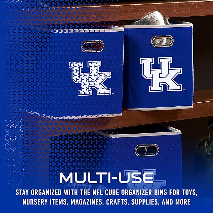 Franklin Sports NCAA College Team Fabric Storage Cubes Made to Fit Storage Bin Organizers