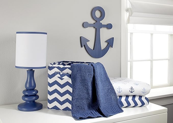 Little Love by NoJo Separates Collection - 16” Weathered Navy Blue Anchor Shaped Wall Art - Nursery, Bedroom or Playroom Décor (6603973)