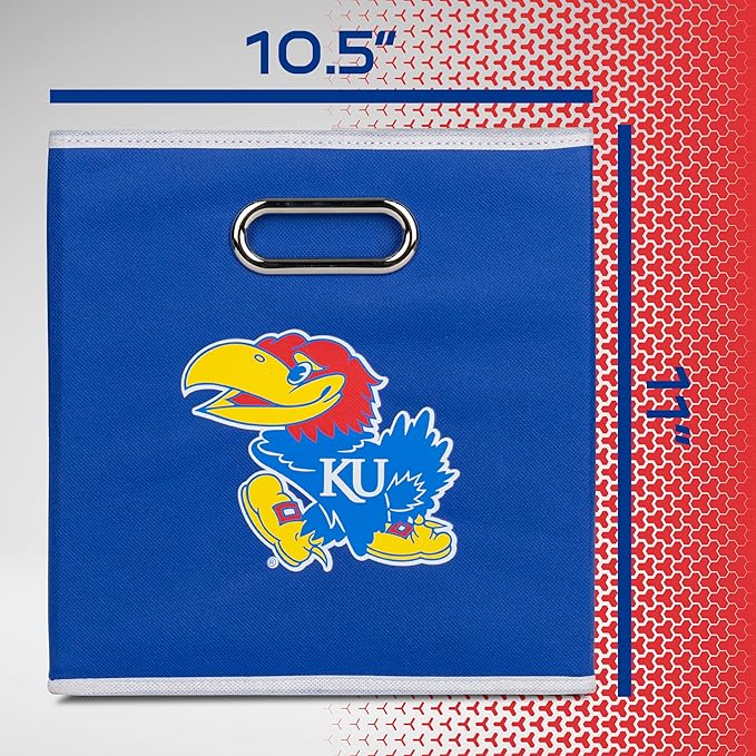 Franklin Sports NCAA College Team Fabric Storage Cubes Made to Fit Storage Bin Organizers