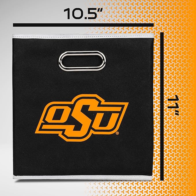 Franklin Sports NCAA College Team Fabric Storage Cubes Made to Fit Storage Bin Organizers