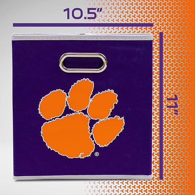 Franklin Sports NCAA College Team Fabric Storage Cubes Made to Fit Storage Bin Organizers