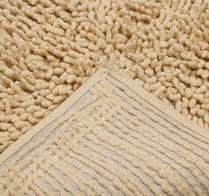Home Weavers Fantasia Bath Rug 100% Cotton Bathroom Rugs Set, Machine Washable Rug, Extra Soft and Absorbent Bath Rug, Kitchen Mat, Bath Mat Set, Bath Floor Mat Non Slip, 17"x24" Rectangle, Yellow