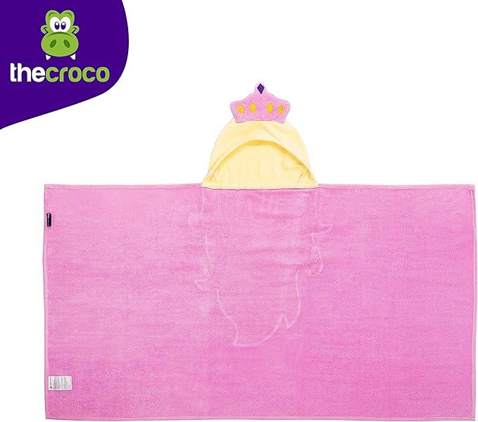 Premium Hooded Towels for Kids | Ultra Soft and Extra Large (28 x 49 inches) | 100% Cotton Kids Bath Towel with Hood | Beach Pool Towels for Ages 1-8 Boys & Girls (Light Pink)