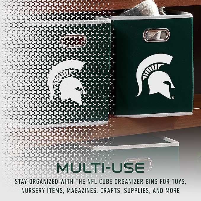 Franklin Sports NCAA College Team Fabric Storage Cubes Made to Fit Storage Bin Organizers