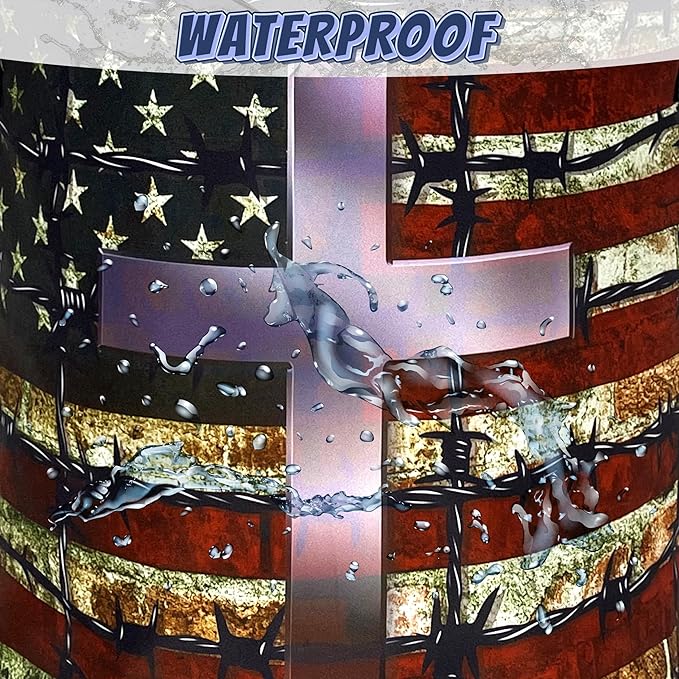 American Flag Cross Laundry Basket Foldable Christian Laundry Hamper With Handle Oxford Cloth Portable Clothes Storage Basket Laundry Bag 18.9"x16.5" For Laundry Room/Bedroom/Bathrooms