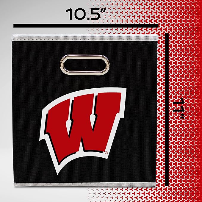 Franklin Sports NCAA College Team Fabric Storage Cubes Made to Fit Storage Bin Organizers