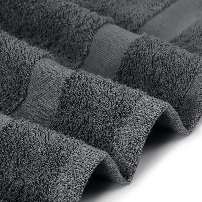 Utopia Towels, Salon Towel, Pack of 12, Not Bleach Proof, 16 by 27 Inches, Highly Absorbent Cotton Towels for Hand, Gym, Beauty, Spa, and Home Hair Care, Grey