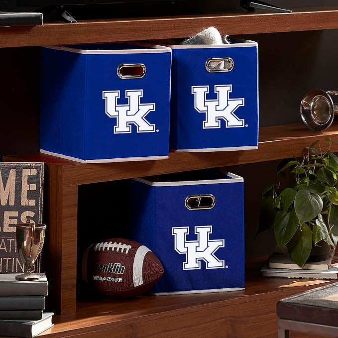 Franklin Sports NCAA College Team Fabric Storage Cubes Made to Fit Storage Bin Organizers