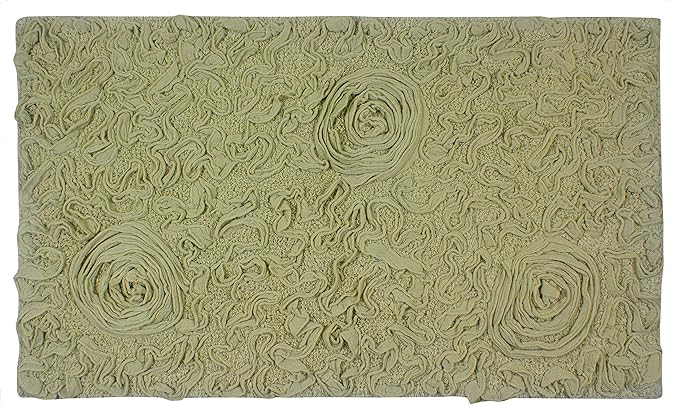 Home Weavers Bell Flower Collection 100% Cotton Tufted Bath Rugs, Extra Soft and Absorbent Bath Rugs, Non-Slip Bath Mats, Machine Washable, Bath Mats for Bathroom Floor, 24"x40" Rectangle, Green