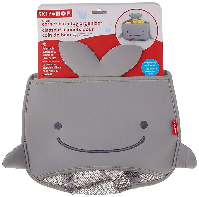 Skip Hop Bath Toy Storage, Moby Corner Hang Toy Organizer, Grey