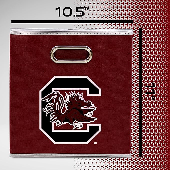 Franklin Sports NCAA College Team Fabric Storage Cubes Made to Fit Storage Bin Organizers