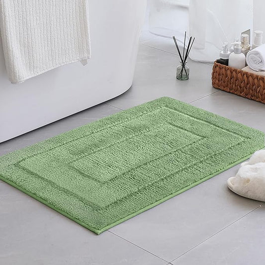 GRANNY SAYS Sage Green Bathroom Rugs Non Slip, 20" x 32", Bathroom Rugs Washable，Bath Rugs for Bath，Bath Mats for Bath Floor, Microfiber Bath Mat for Tub, Absorbent Shower Rug
