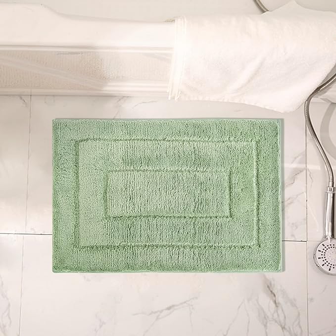 GRANNY SAYS Sage Green Bathroom Rugs Non Slip, 20" x 32", Bathroom Rugs Washable，Bath Rugs for Bath，Bath Mats for Bath Floor, Microfiber Bath Mat for Tub, Absorbent Shower Rug