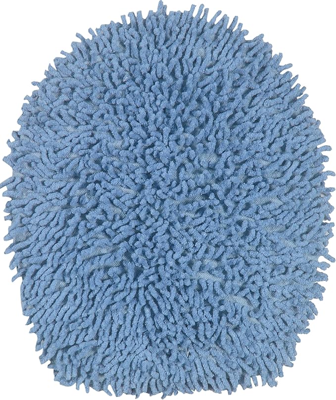 Home Weavers Fantasia Collection 100% Cotton Toilet Lid Cover, 18"x18" Blue – Soft, Absorbent, Washable Bathroom Lid Cover, Non-Slip, Fits Standard & Elongated Toilet Lids