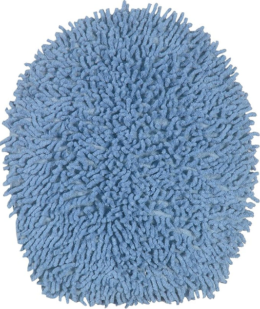 Home Weavers Fantasia Collection 100% Cotton Toilet Lid Cover, 18"x18" Blue – Soft, Absorbent, Washable Bathroom Lid Cover, Non-Slip, Fits Standard & Elongated Toilet Lids