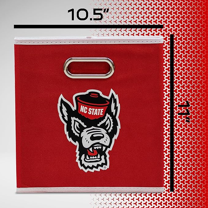 Franklin Sports NCAA College Team Fabric Storage Cubes Made to Fit Storage Bin Organizers