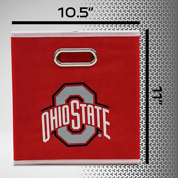 Franklin Sports NCAA College Team Fabric Storage Cubes Made to Fit Storage Bin Organizers